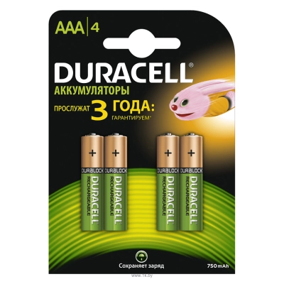 Duracell DURACELL AAA 750mAh 4 sht.