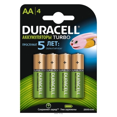 Duracell DURACELL AA 2500mAh 4 sht.