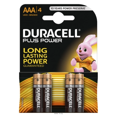 Duracell DURACELL Plus Power AAA 4 sht.