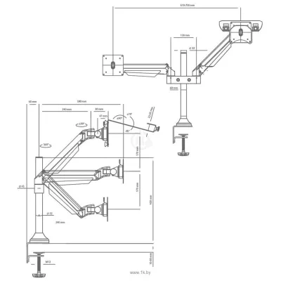 ABC Mount K5 (serebristyiy)