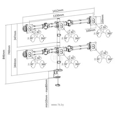 ABC Mount Standard-76 (chernyiy)