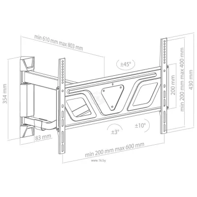 ABC Mount WallPro-60 (chernyiy)