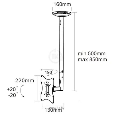 Arm Media LCD-1000 (belyiy)