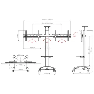 Arm Media PT-Stand-15 (serebristyiy)